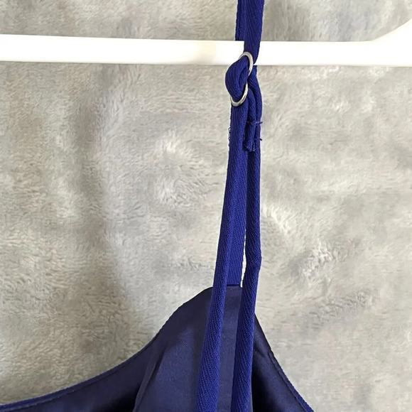 NEW! Lovers Friends Teddy Mini Dress Size S Blue Spaghetti Straps Ruffle Party - Picture 10 of 14